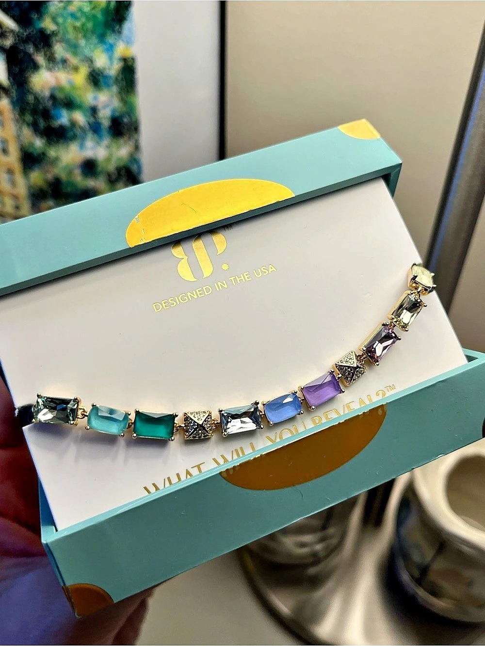 Bomb Party Jewel Candy Santorini Bloom gold bracelet NWT